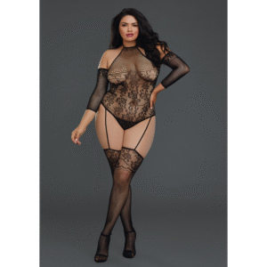 Fishnet Teddy Bodystocking - Plus Size