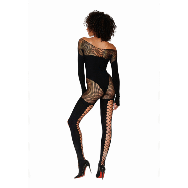 Bodystocking Diamond - One Size - Zwart - Afbeelding 2