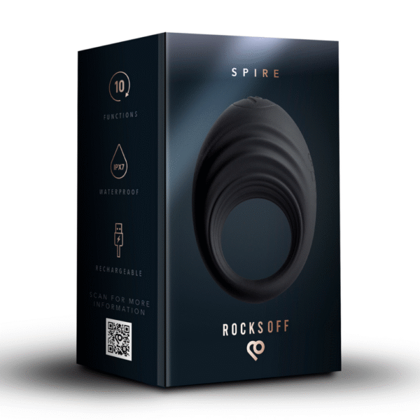 Spire - Vibrerende Cockring - Zwart - Afbeelding 2