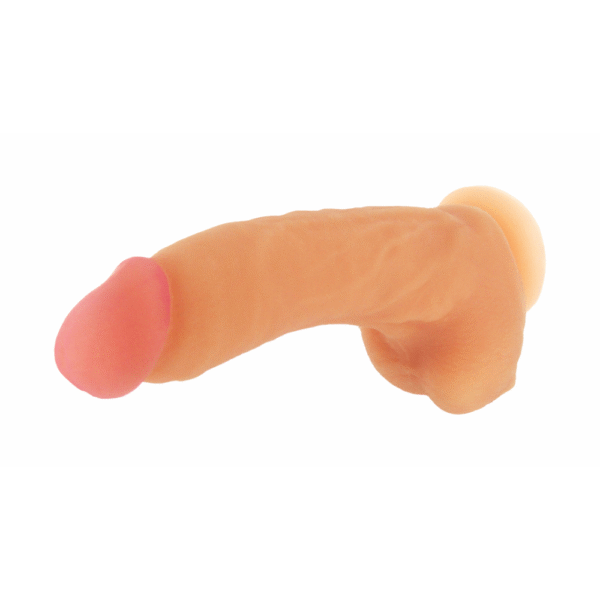 Girthy George Dildo met Zuignap - 9 inch - Vleeskleur - Afbeelding 2