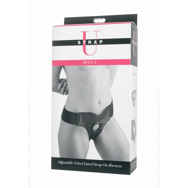 Bella - Verstelbare Velours Gevoerde Strap-On Dildo - Afbeelding 2