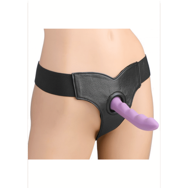 Bella - Verstelbare Velours Gevoerde Strap-On Dildo - Afbeelding 3