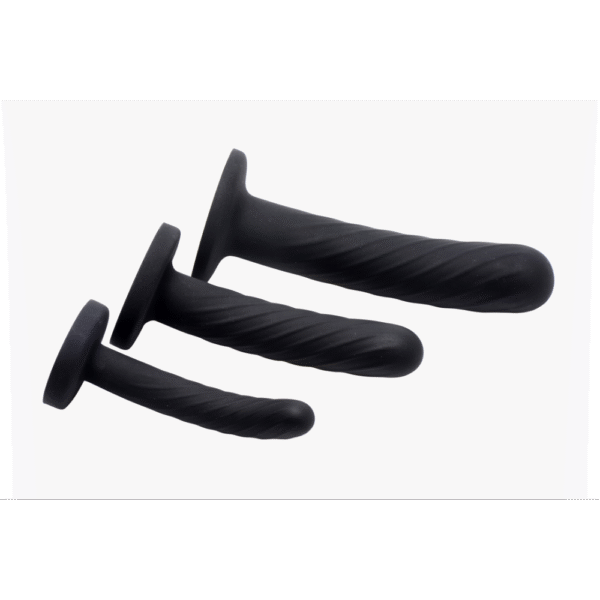 Strap-on Siliconen 3-delige set - Zwart - Afbeelding 2