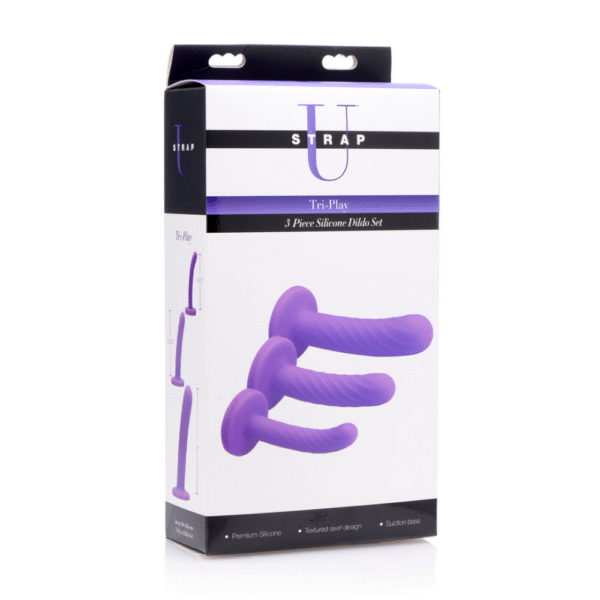 Tri-Play - 3-delige Siliconen Dildo Set - Afbeelding 2