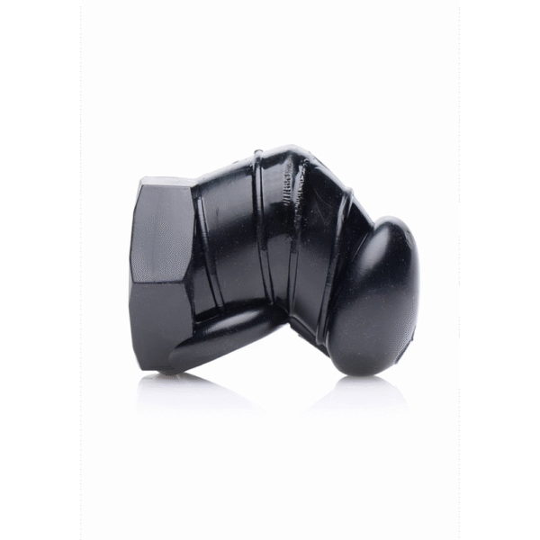 Zwarte Beperkte Chastity Cage met Studs - Afbeelding 3