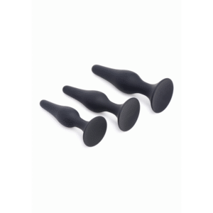 Triple Spire - Tapered Silicone Anale Trainer Set - 3 Stuks - Zwart