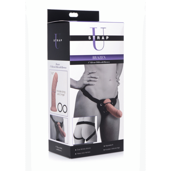 Brazen - Siliconen Dildo met Harness - 8 / 20 cm - Afbeelding 2