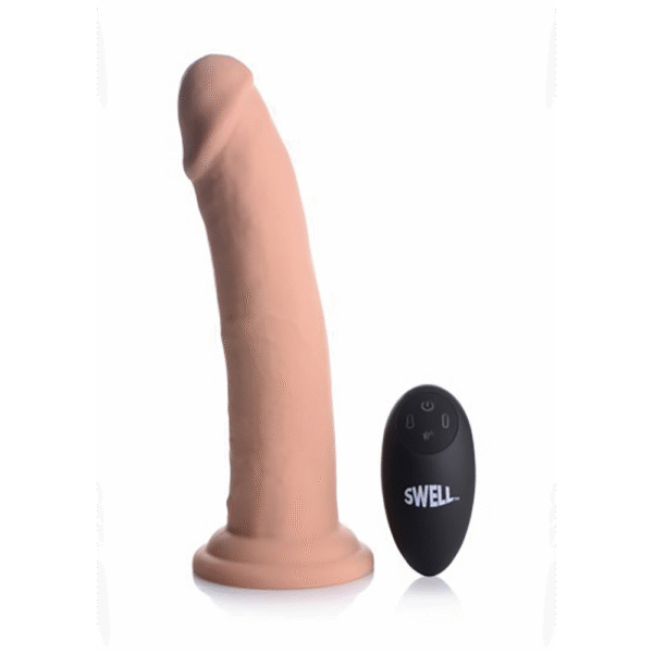 Swell - Opblaasbare en Vibrerende Silicone Dildo - 7 / 18 cm