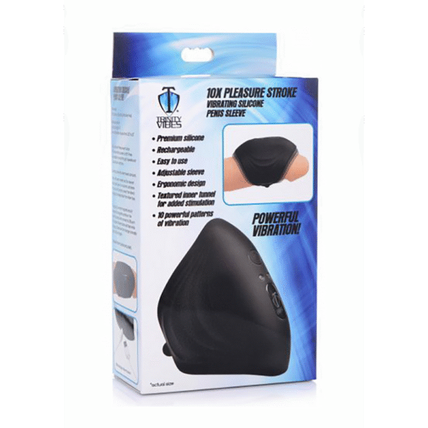 Pleasure Stroke - Vibrerende Siliconen Penis Sleeve - Afbeelding 2