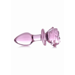 Roze Roos - Glazen Butt Plug - Medium