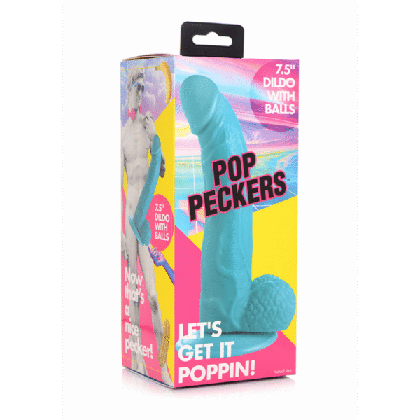 POP - Dildo met Ballen - 7.5 / 19 cm - Afbeelding 2