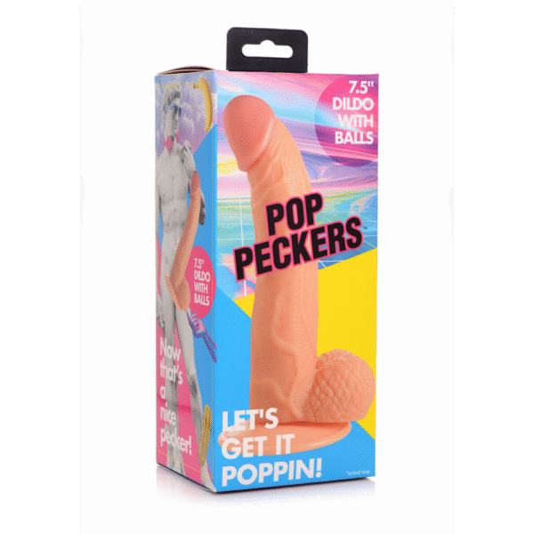 POP - Dildo met Ballen - 7.5 / 19 cm - Afbeelding 2