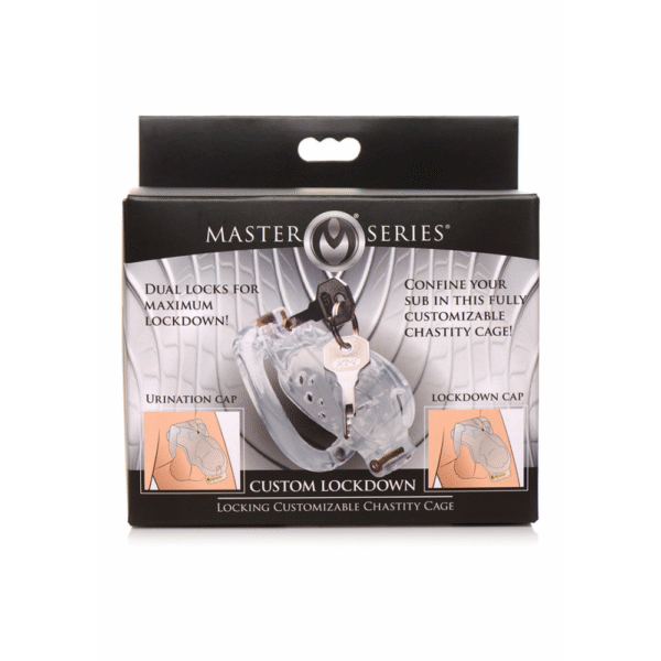 Dubbele Lockdown - Verstelbare Lockable Chastity Cage - Afbeelding 2