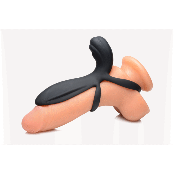 Siliconen Vibrerende Penis Sleeve met Afstandsbediening - Afbeelding 3