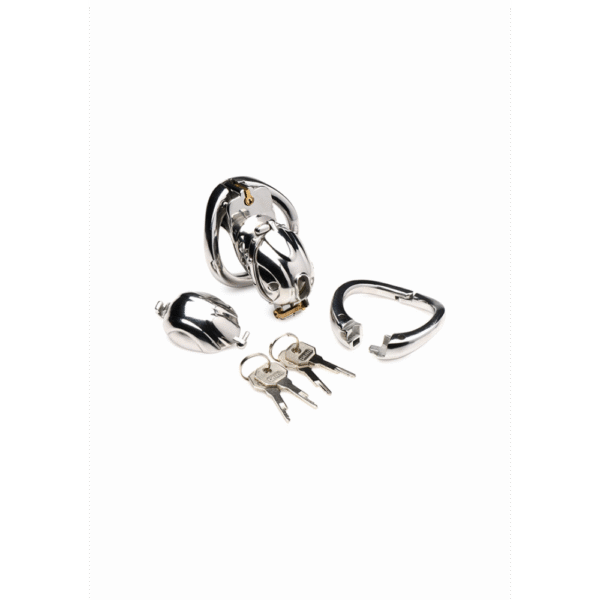 Deluxe Vergrendelbare Chastity Cage - Afbeelding 5