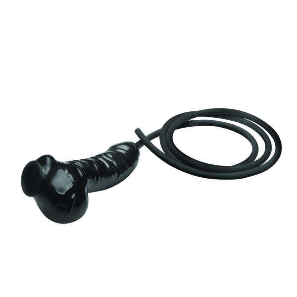 Guzzler - Realistische Penis Sheath met Tube - Zwart - Afbeelding 4