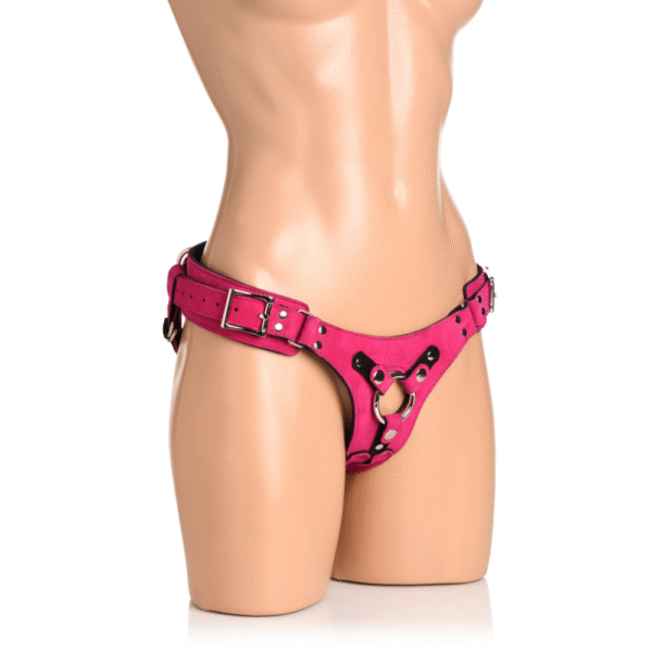 Bodice Deluxe - Leren Korset Harnas - Paars - Afbeelding 5
