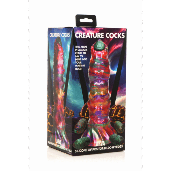 Larva - Siliconen Ovipositor Dildo met Eieren - Afbeelding 2