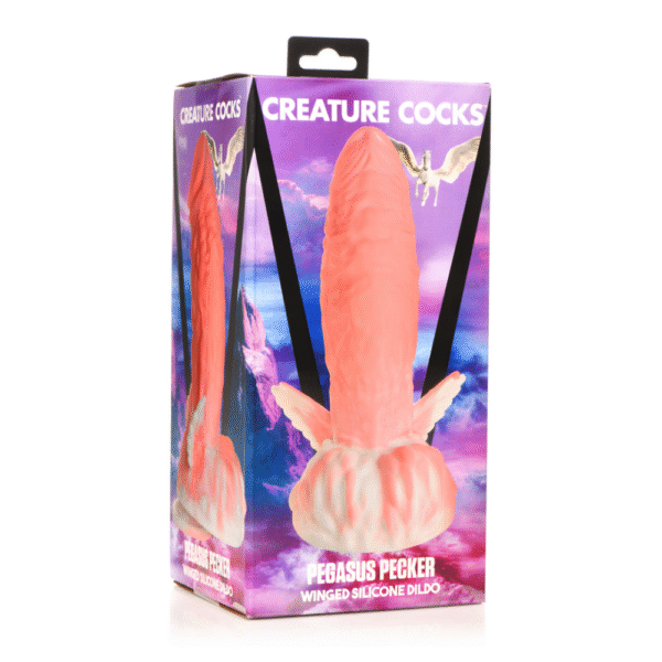 Pegasus - Pecker Winged Silicone Dildo - Roze - Afbeelding 2