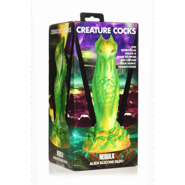 Nebula - Alien Siliconen Dildo - Groen - Afbeelding 2