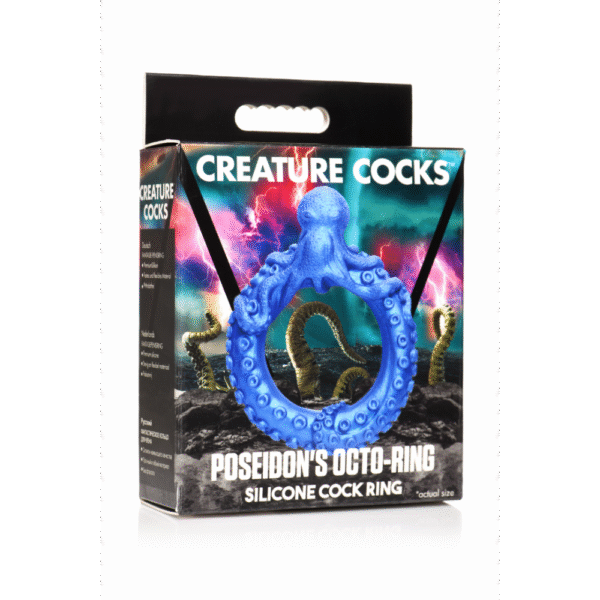 Poseidon's Octo-Ring - Siliconen Cockring - Blauw - Afbeelding 2