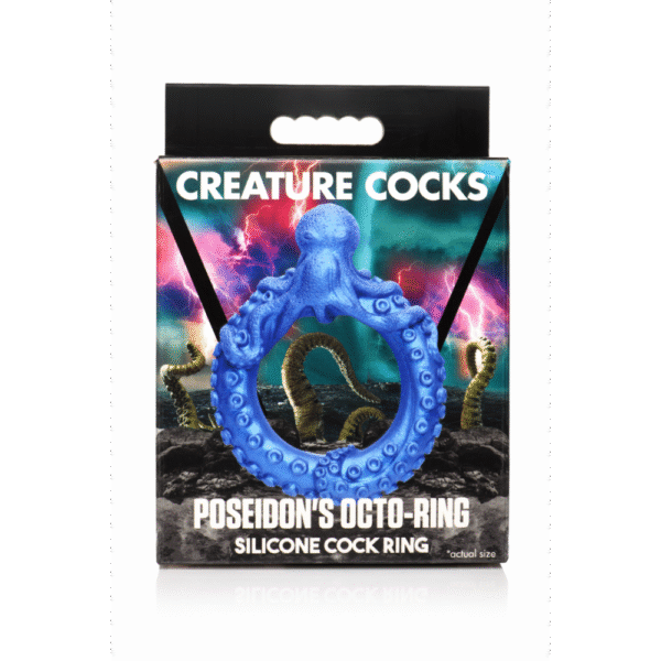 Poseidon's Octo-Ring - Siliconen Cockring - Blauw - Afbeelding 3