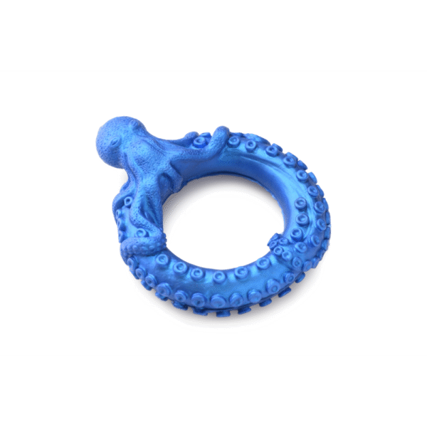 Poseidon's Octo-Ring - Siliconen Cockring - Blauw - Afbeelding 4
