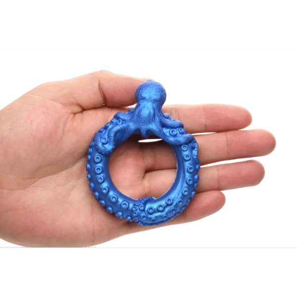 Poseidon's Octo-Ring - Siliconen Cockring - Blauw - Afbeelding 5