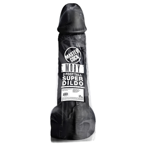 Moby Super Dildo - 2 ft / 60 cm - Zwart - Afbeelding 2