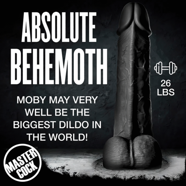 Moby Super Dildo - 2 ft / 60 cm - Zwart - Afbeelding 4