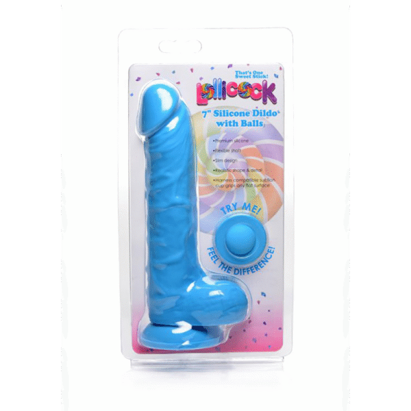 Siliconen Dildo met Ballen - 7 / 18 cm - Afbeelding 2