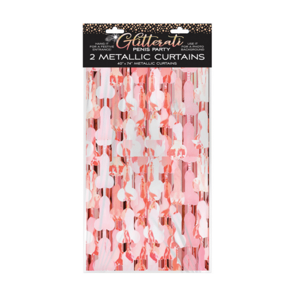 Glitterati - Penis Foil Gordijn - Set van 2 - Afbeelding 2