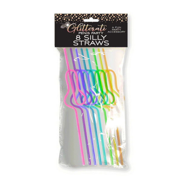 Glitterati - Grappige Penis Rietjes - 8 Stuks - Afbeelding 2