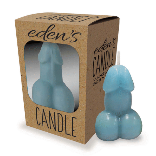 Eden's Candle - Vanille Geurende Penis - Blauw - Afbeelding 2