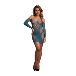 Langsleeve Net Mini Dress - One Size