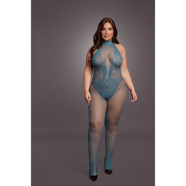 Visnet en Kant Bodystocking - Koninginneformaat - Afbeelding 5