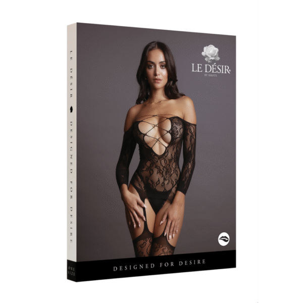 Criss Cross Neck Bodystocking - One Size - Afbeelding 2