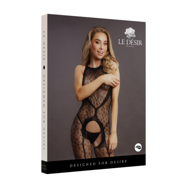 Crotchless Leopard Bodystocking - One Size - Afbeelding 2