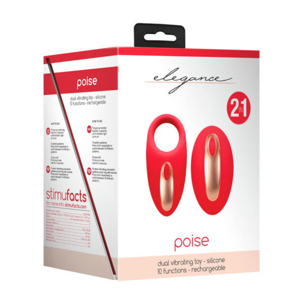 Dual Vibrerend Speelgoed - Poise - Rood - Afbeelding 2