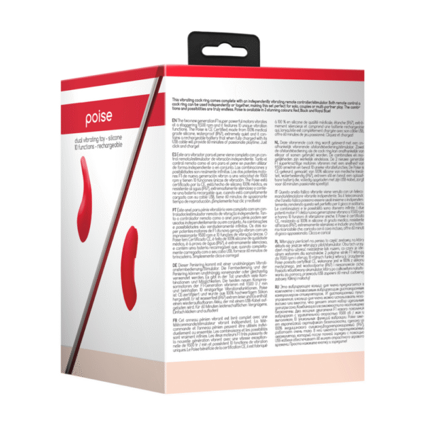 Dual Vibrerend Speelgoed - Poise - Rood - Afbeelding 3