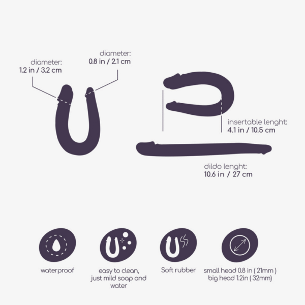 Dubbele Probleem - Dubbele Dildo - 10,6 / 27 cm - Roze - Afbeelding 4