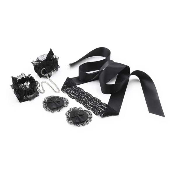 Lace Me Up - Bondage Lacy Set - Zwart