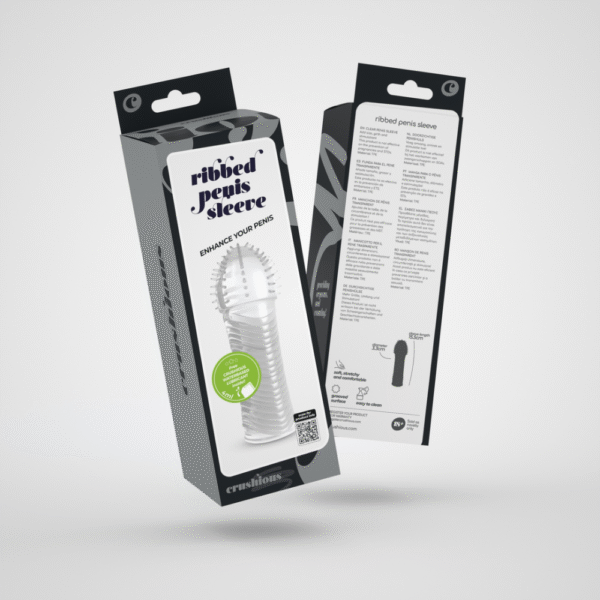 Geribbelde Penis Sleeve - Transparant - Afbeelding 2