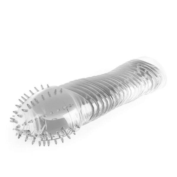 Geribbelde Penis Sleeve - Transparant - Afbeelding 3