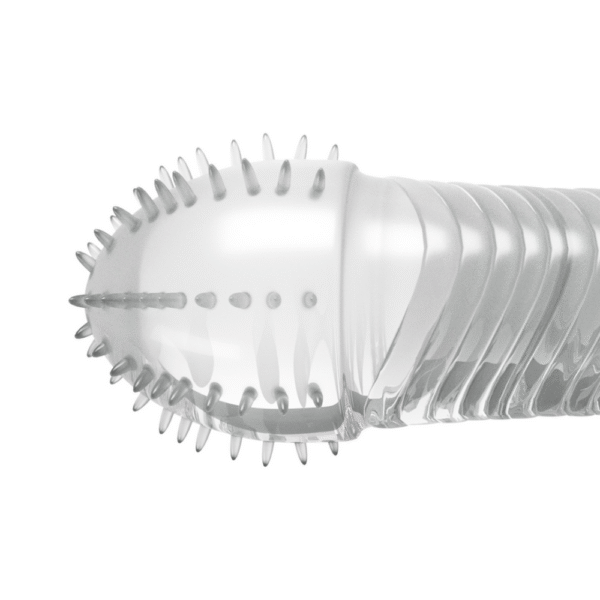 Geribbelde Penis Sleeve - Transparant - Afbeelding 4