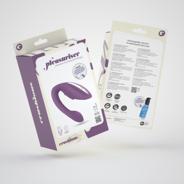Pleasuriser - Rechargeable Vibrator with Waterbased Lubricant - 1.7 fl oz / 50 ml - Purple - Afbeelding 2