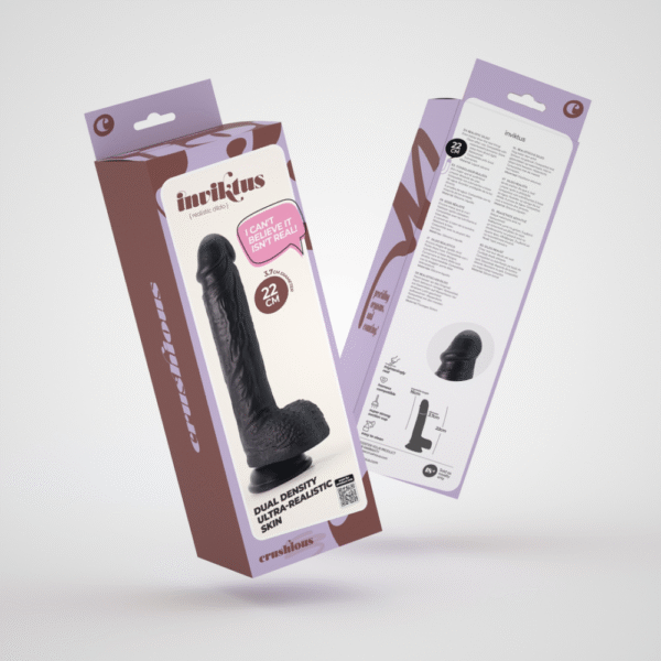 Inviktus - Vloeibare Silicoon Dildo - 8 / 22 cm - Zwart - Afbeelding 2