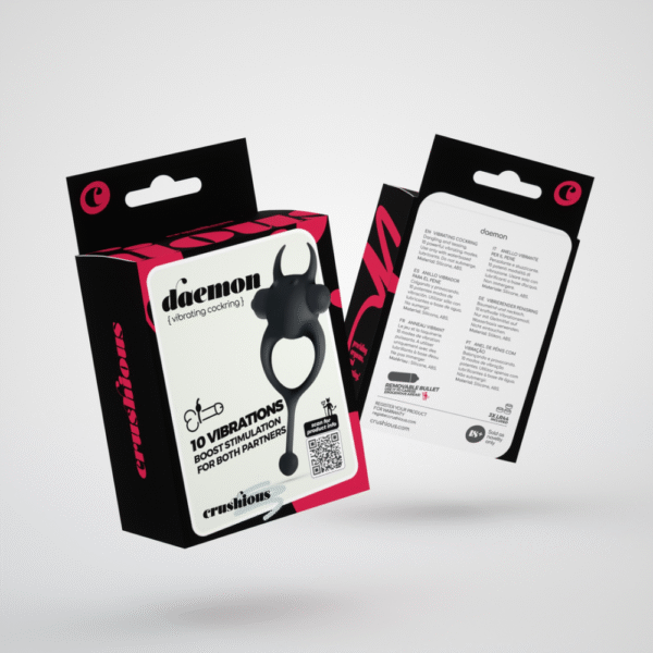 Daemon - Vibrerende Cockring - Zwart - Afbeelding 2