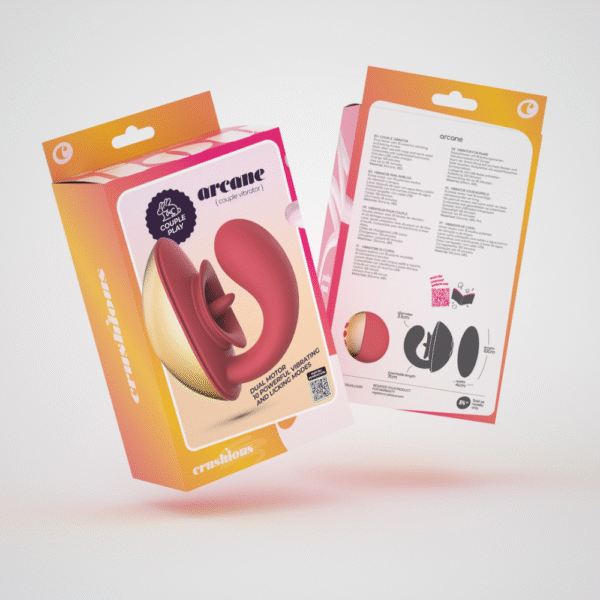 Arcane - Lickende Koppels Vibrator - Rood/Goud - Afbeelding 2