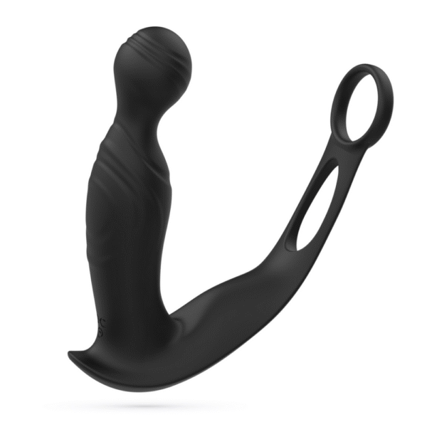 Flamma - Vibrerende Prostaatmassager met Balriem en Cockring - Zwart - Afbeelding 3